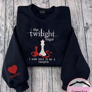 The Twilight saga Embroidered Sweatshirt, twilight merch, Edward Cullen Shirt, Twilight Saga,Bookish Shirt,Breaking Dawn shirt,bookish shirt