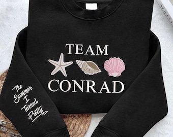Team Conrad besticktes Sweatshirt, The Summer I Turned Pretty Shirt, Cousins Beach, Team Jeremiah, Team Belly, Summer Vibes, Bookish Merch