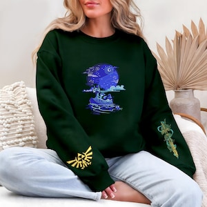 Legend of Zelda Embroidered Sweatshirt: Breath of the Wild Nintendo Gamer Gift