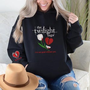 The Twilight saga Embroidered Sweatshirt, Book Cover Aesthetic Crewneck, Edward Cullen Shirt, Twilight Saga, Bookish Shirt, New moon shirt