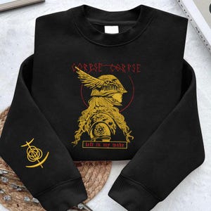 Embroidered Elden ring Sweatshirt,  elden ring merch, maidenless shirt, dark souls ring, gamer boyfriend gift, Game gift