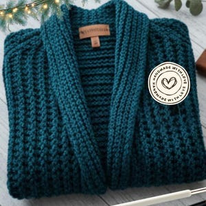 Crochet cardigan Duster Pattern: Seamless Ribbed Cardigan (Digital Download)