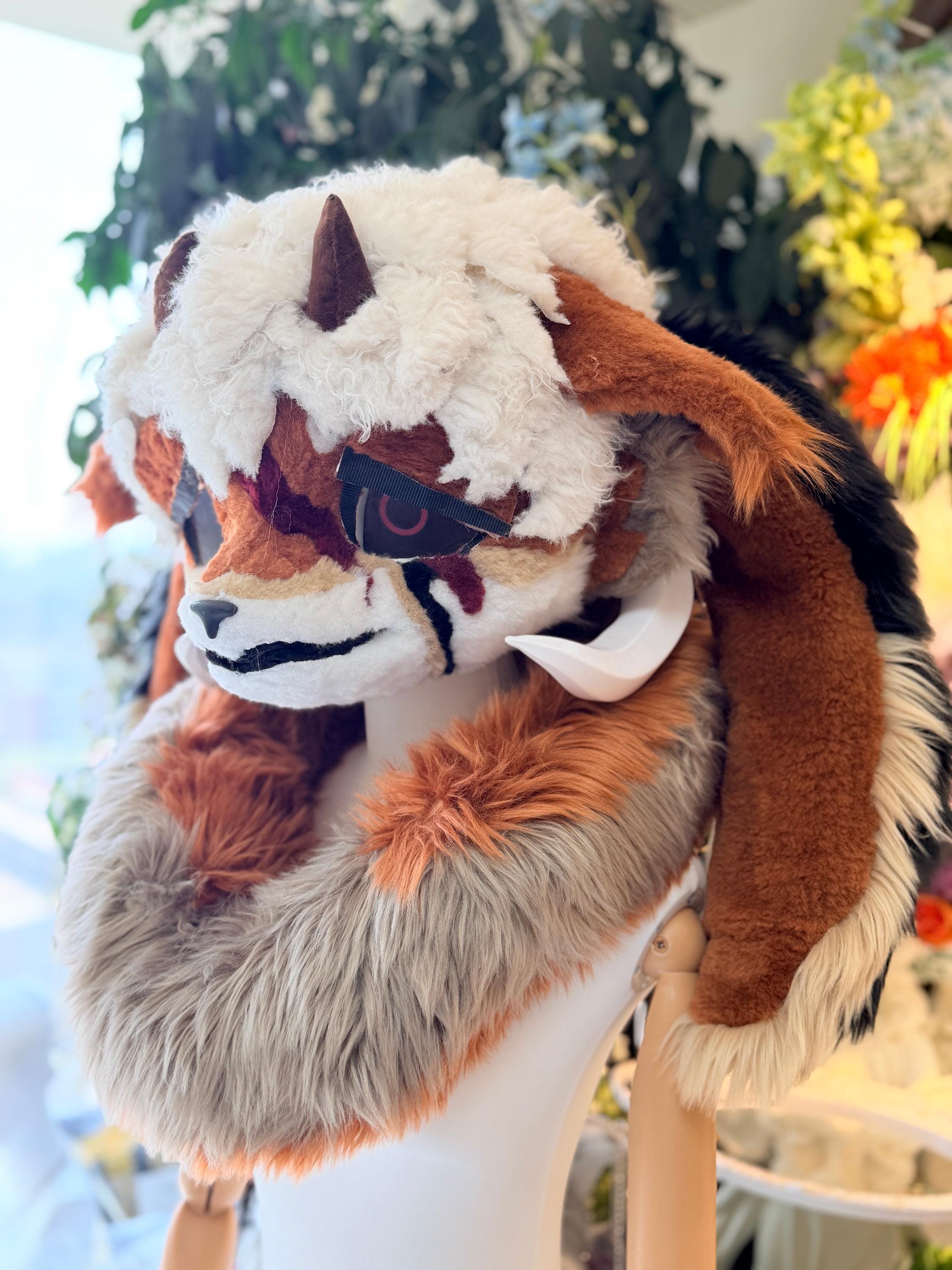 Fursuit Head Kigurumi ケモノ 着ぐるみ ダブルレイヤー One of a Kind Kemono Fursuit Head Movable Jaw Replaceable Eyes