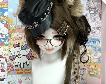 Custom Reinwolf Fursuit Head, Dark Wolf Mask, Visual Kei Cosplay