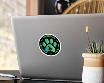 Redding Foster Adopt vinyl sticker sticker, pootafdruk bumpersticker, huisdier reddingscadeau, dierenvriend sticker, reddingshond ouder, pleeg en adopteer
