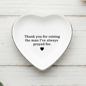 Keramisk ringfat, present till brudgummens mor, tack för att du uppfostrade mannen jag alltid har bett om, prydnadsbricka, bröllopsminnessak