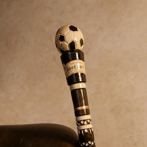 Football Cane, Handmade Wooden Cane, Walking Stick, Fancy Cane, Unique Cane, Collectors Cane, Custom Cane, Sport Style Cane