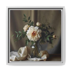 STILL LIFE Elegant FRAMED Floral Art for Home Decor Wall Art for Art Lovers Gift Oil Painting Decoration for Living Room Still Life Painting