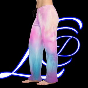 Pink Tie Dye Print - Damen Pyjama Hose