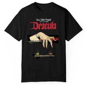 Women's T-Shirts [Out of Print] Bram Stoker / Dracula Womens Relaxed Fit Tee (Red) Dracula T-shirt - Red T-shirt - Bram Stoker Tshirt