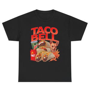 Taco Bell 90s Graphic T-shirt, Unisex Cotton Shirt, Funny Meme Dog Lover Tshirt, Gifts For Men&#39;s Women&#39;s, Vintage Shirts Men, Top Menswear