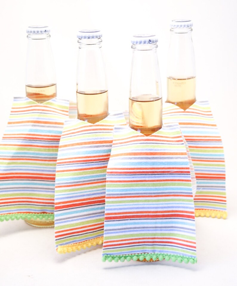 bright Party Pack Beer Cozies Set of twenty five fiesta wedding favors Beer Bar Accessory Mexican Serape Beer Huggers Wedding Favors