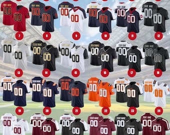 Stitched Jersey Custom Football Jersey Personalized Embroidered Name Number Team Game Training Shirt Fan Gift for Men Women Youth Uniform