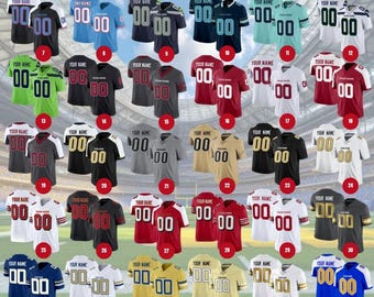 Stitched Jersey Custom Football Jersey Personalized Embroidered Name Number Team Game Training Shirt Fan Gift for Men Women Youth Uniform