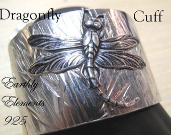 Dragonfly Hammered Cuff Bracelet - Very Pretty