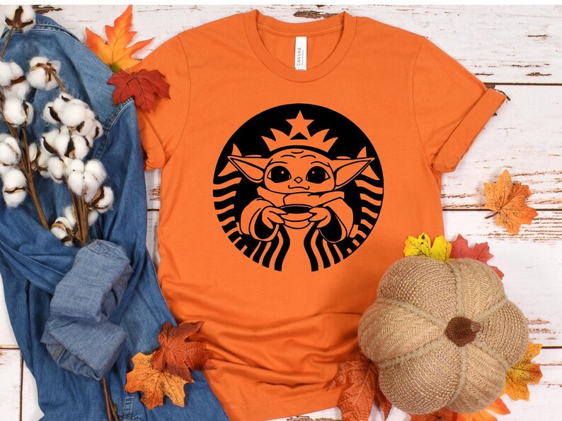 Star Wars Baby Yoda Shirt, Starbucks Yoda Shirt, Coffee Lover Gift, Star Wars Disney Shirt, Mandalorian T-shirt, Disney Baby Yoda Shirt 352 zdjęcie 6