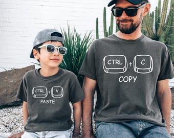 Comfort Colors® Copy Paste Shirt, Matching Shirts, Ctrl C, Ctrl V Tee, Fathers Day Shirt, Fathers Day Gift, Father Son Shirts, k1