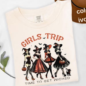 Comfort Colors® Girls Trip Salem Shirt, Salem Time To Get Wicked Shirt, Witch Shirt, Salem Group Shirt, Halloween Girls Night Shirt, a146