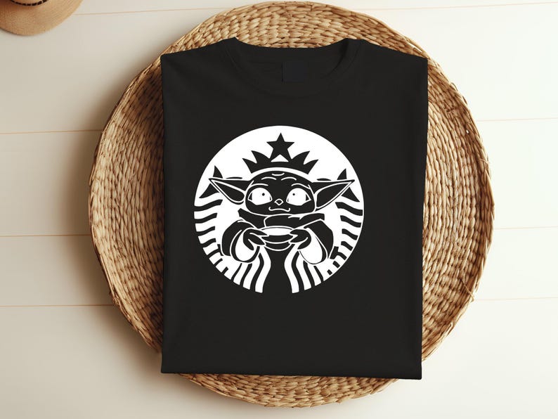 Star Wars Baby Yoda Shirt, Starbucks Yoda Shirt, Coffee Lover Gift, Star Wars Disney Shirt, Mandalorian T-shirt, Disney Baby Yoda Shirt 352 zdjęcie 4