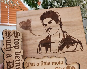 Funny Bob La Bamba Walnut Valentine Card with Hidden Message