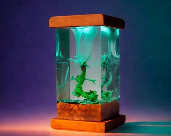 Lampa Ray/qua/za Dragon Dior/ama | Ręcznie robiona żywica | Fajna dekoracja pokoju Ani.me i pomysł na świąteczny prezent