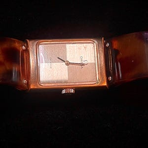 RARE Art Deco Authentic Elegant Gold plated Ladies Omega De Ville Mechanical Watch Animal Print Strap Pure Luxury Vintage Watch Runs