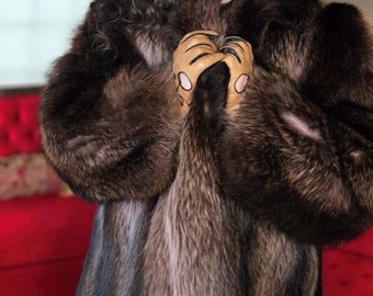 シンクファー Rex like fur cocoon coat think fur Rex Like Fur