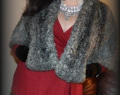 Vintage Antique Silver Grey Genuine Lamb Fur Cape One Size Real Persian Lamb Fur Cape Capelet Swakara Astrakhan Lamb S M L 6 8 10