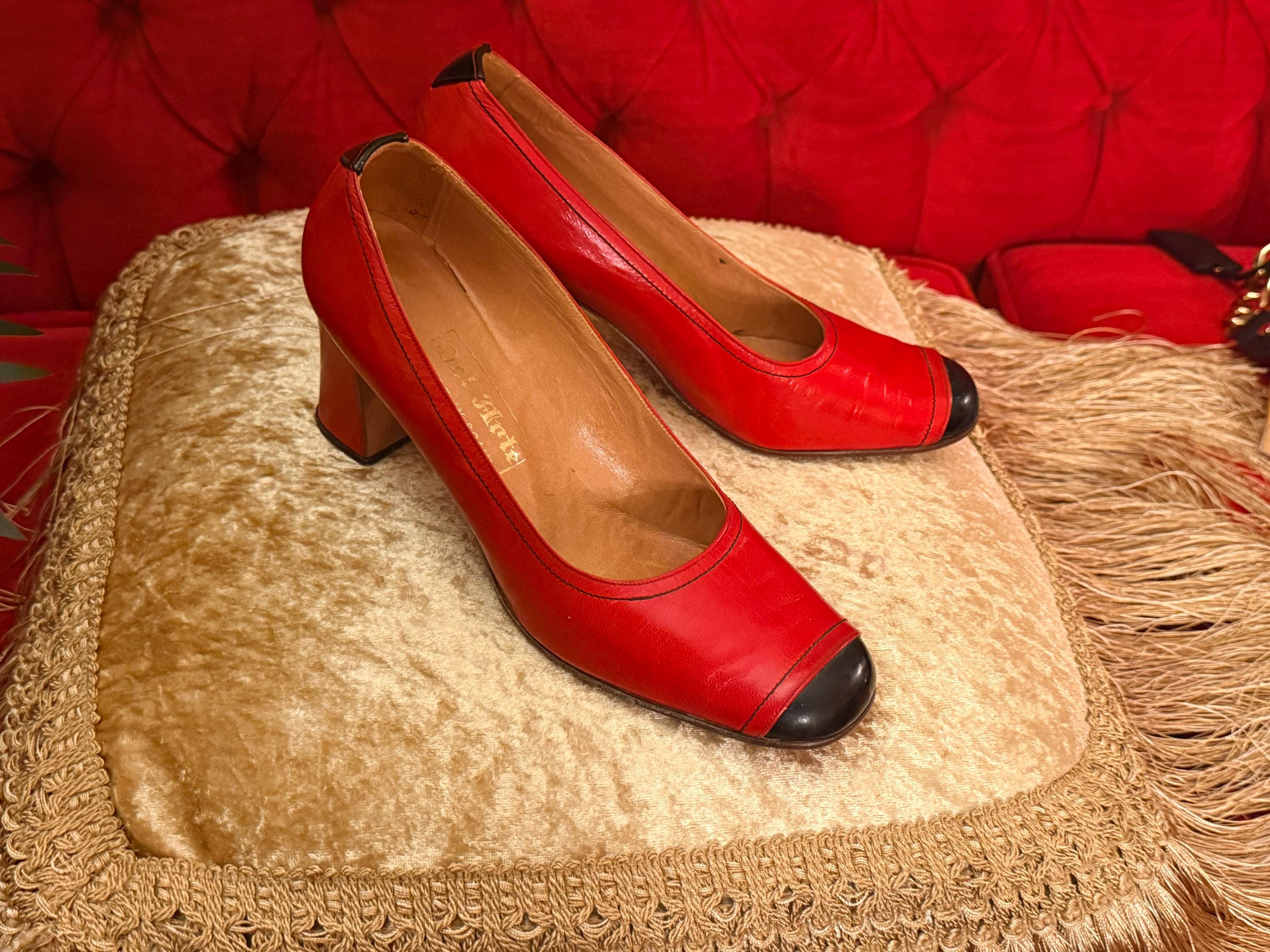 Chanel Cap Toe Heels - Etsy
