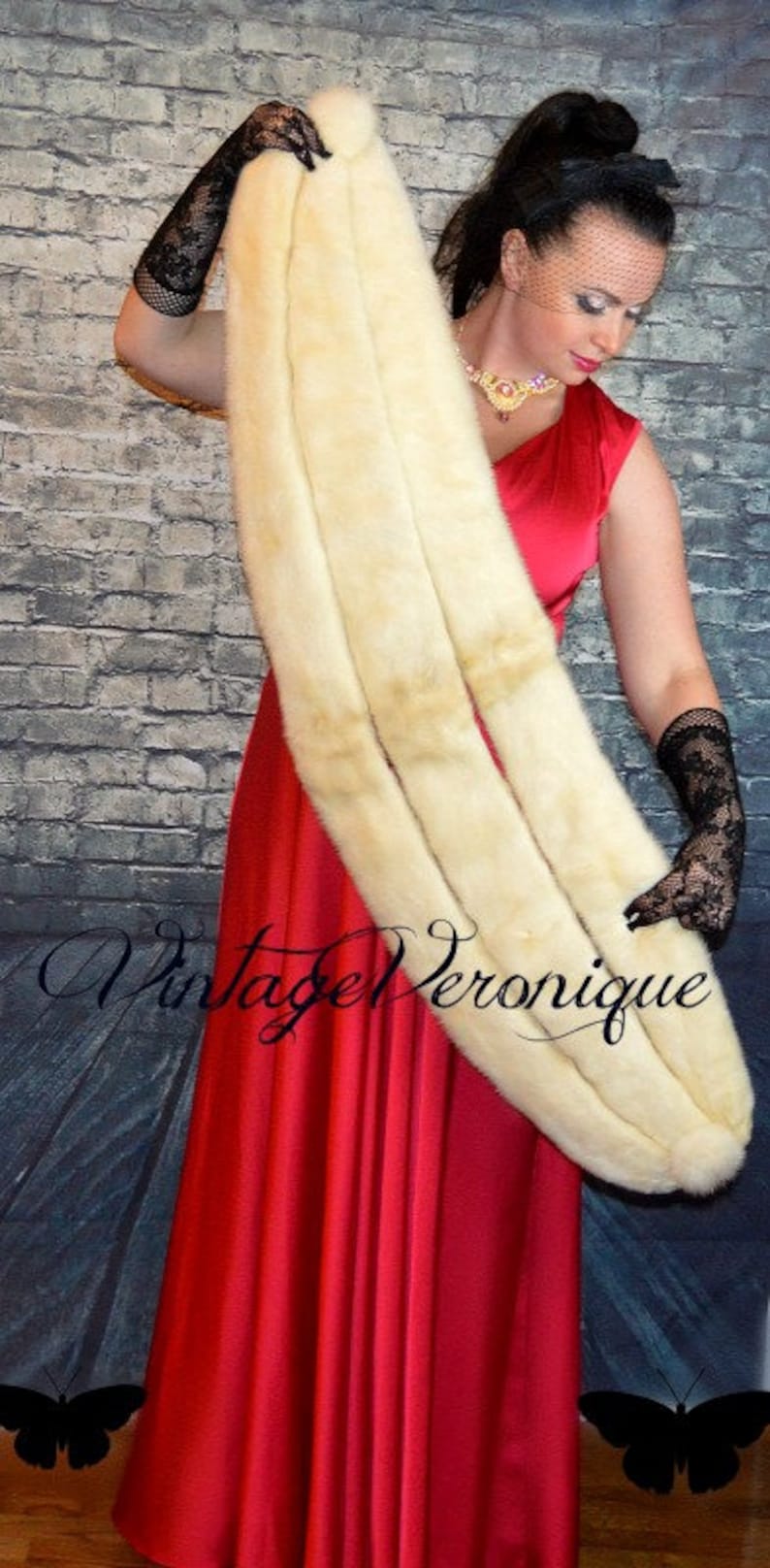 FAB Vintage Genuine Blonde Emba Mink Jasmine Mink Fur Cape / Etsy