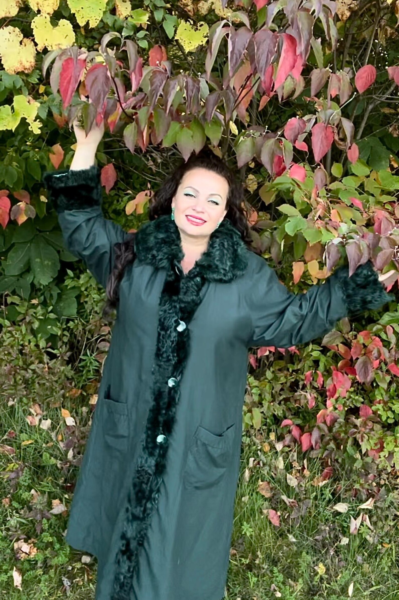 Phenomenal Natural Fur Reversible Trench Coat Spacious Fur Lined Rabbit ...