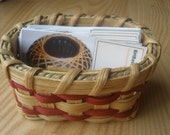 FOR DEE only Handwoven Business Card Holder Basket You Pick Color