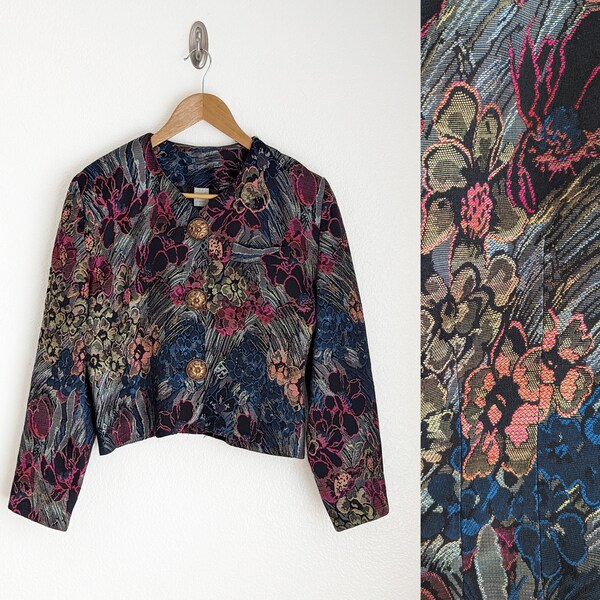 Tapestry Floral Full Zip Jacket