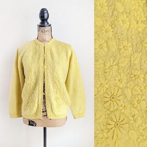 70s Floral Cardigan - Etsy