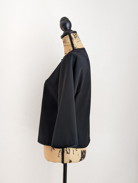 Vintage 60s black Chinese jacket, tailored black … - image 7