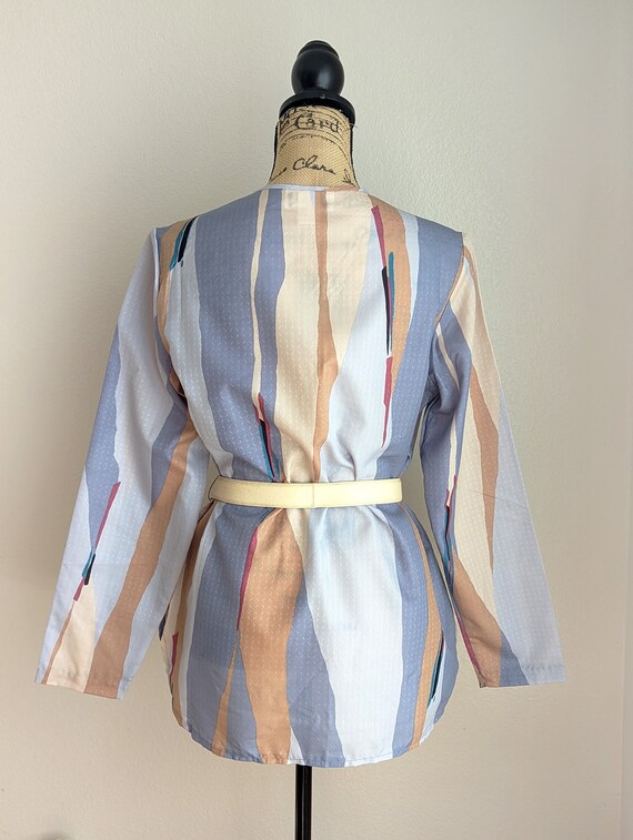 Vintage 70s abstract blouse, Vera Neumann striped… - image 3