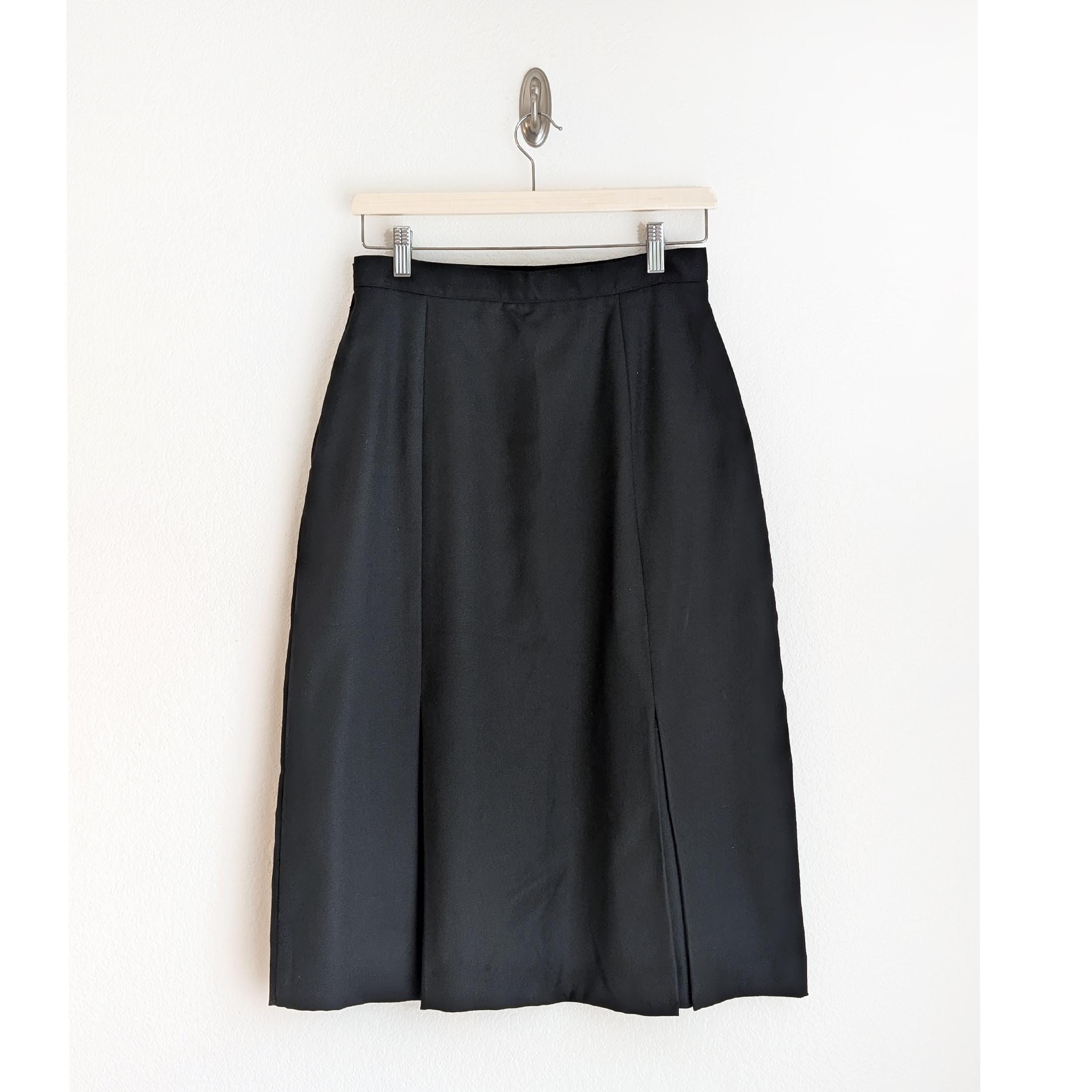 [Margesherwood ] / ☆ PLEATED MIDI SKIRT / black Keasmto Women's Pleated Midi Skirt, High Waist, Elasticized