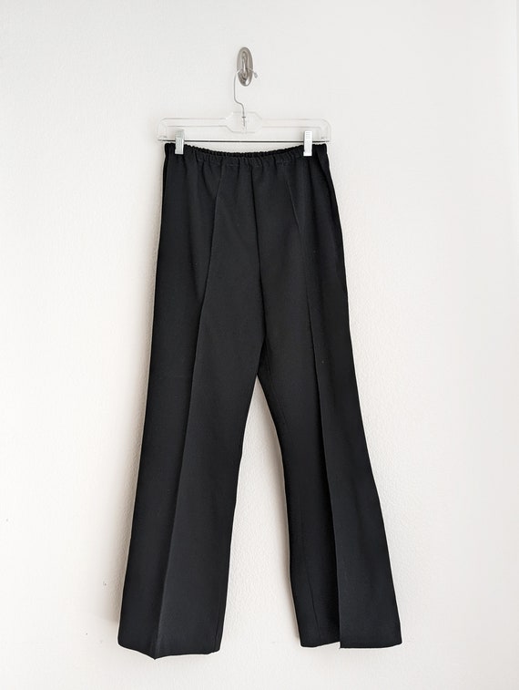 Vintage black pantsuit, 60s 70s mod women's pant … - image 9