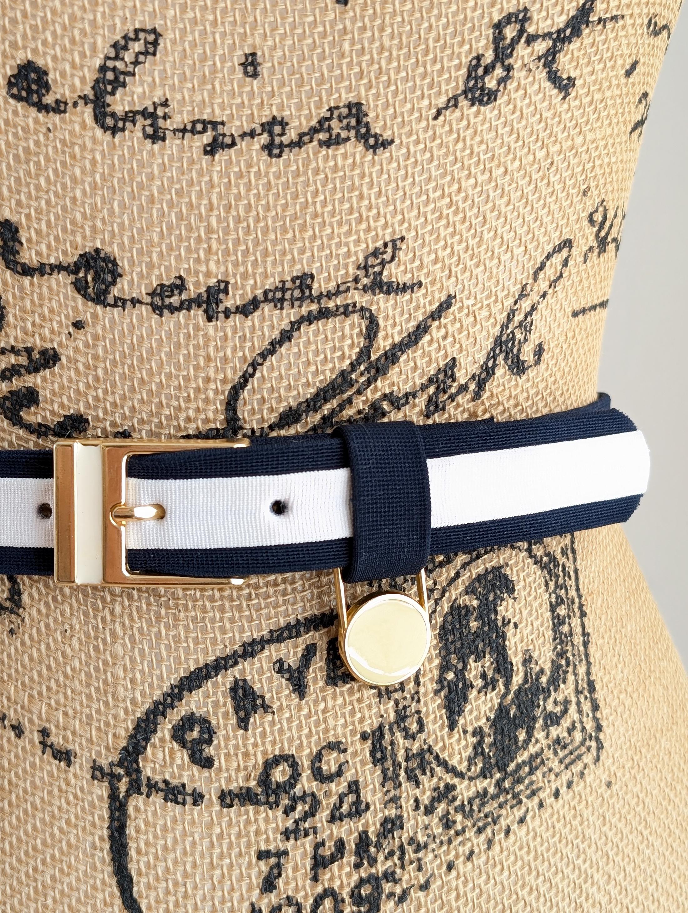 Vintage Buckle Belt Oversized White Nautical Gold Buy Womens White Belt For Jeans Gold Buckle Real Leather 4  main image 3