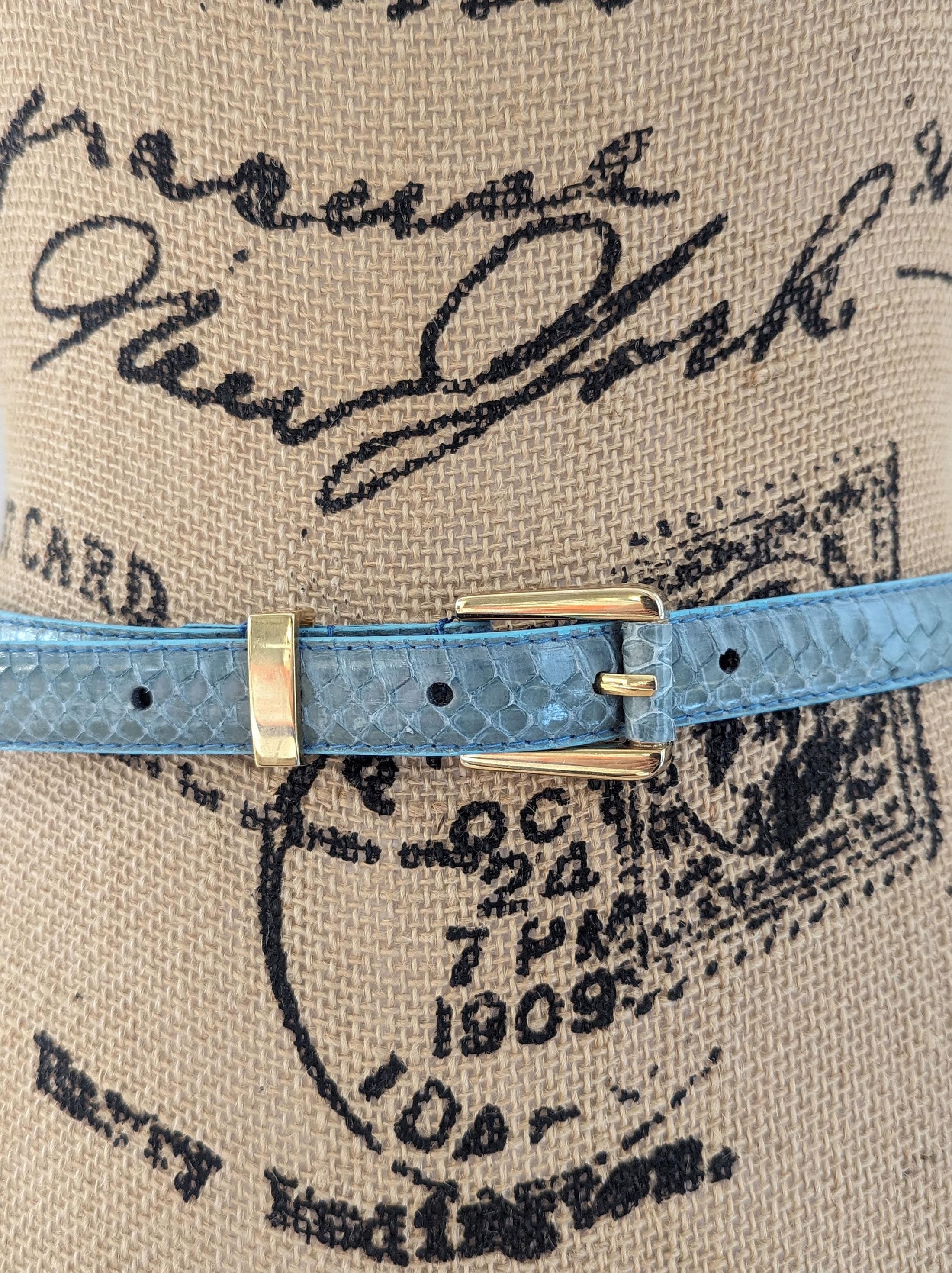 Cinture Serpente Elastiche Retrò Unisex Anni '70 Blu Navy/bianco - Foto 4