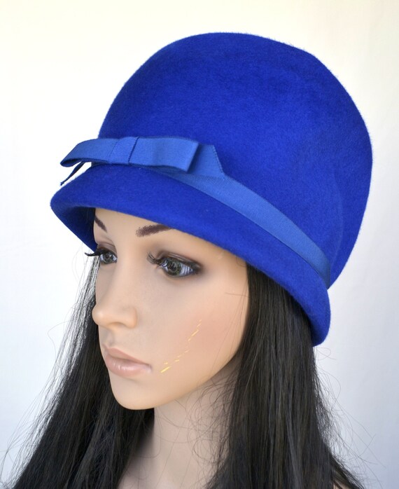 blue cloche hat