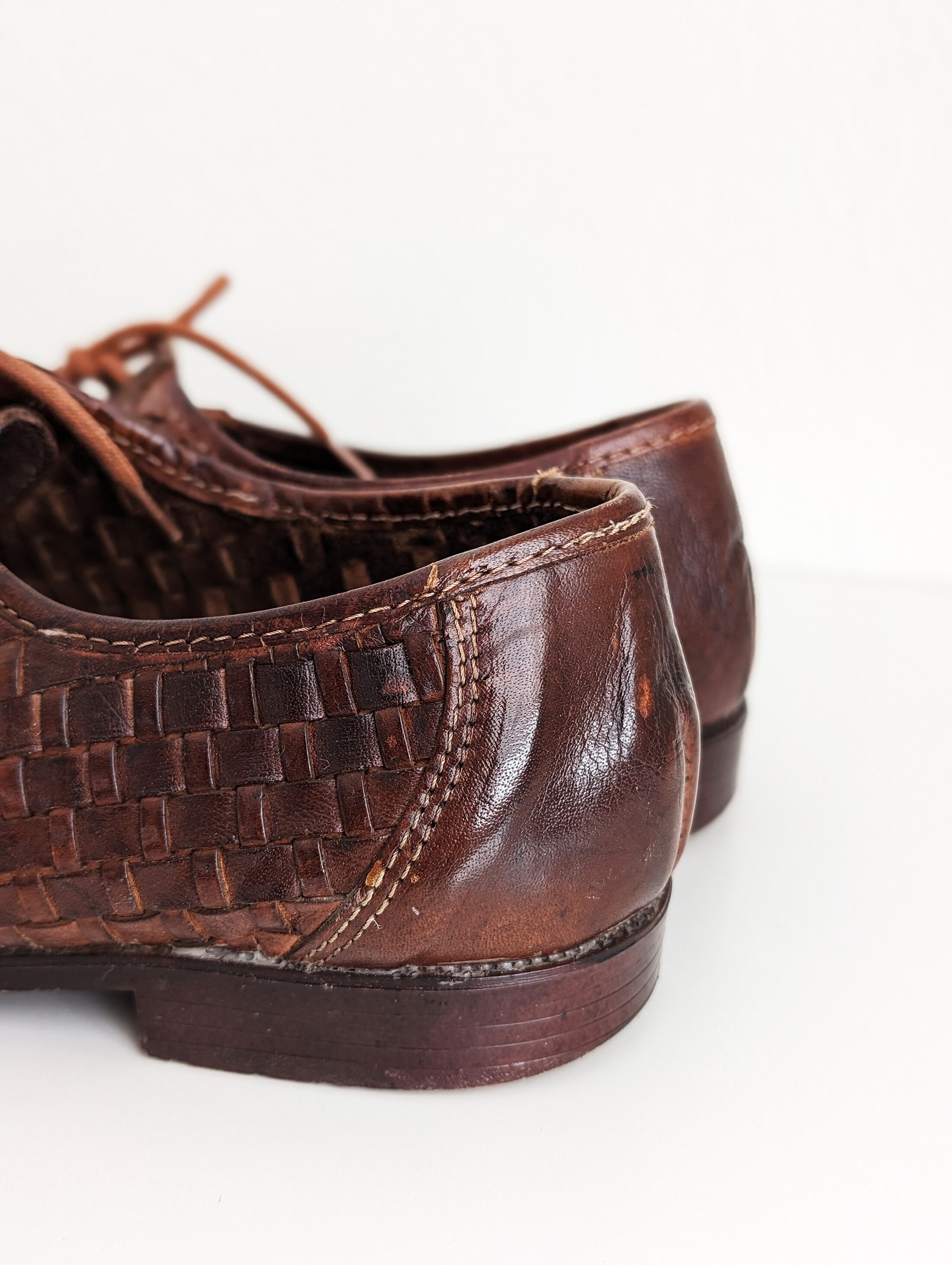 靴 vintage made in italy Derby shoes Vero Cuoio 