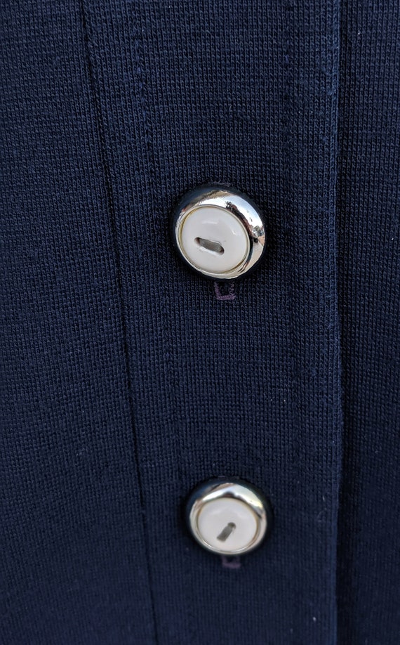 70s navy jacket, vintage button down shirt jacket… - image 5