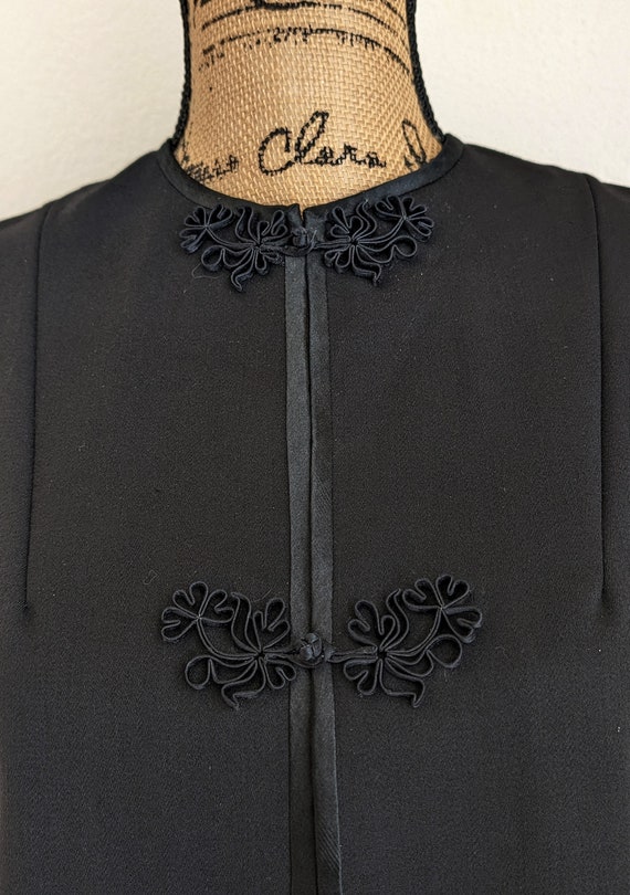 Vintage 60s black Chinese jacket, tailored black … - image 2