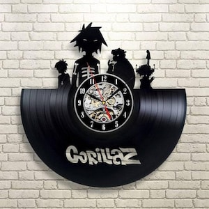 Musikband Schallplattenuhr: Hip Hop Wandkunst, Musikliebhaber-Dekor
