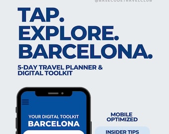 Barcelona Itinerary Planner: 5-Day App-Style Travel Guide (Printable PDF Download)