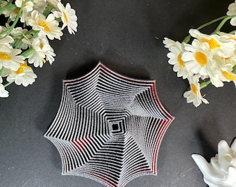 Tvåfärgad spindelnäts-fidgetleksak – 3D-printad stresslindrande spinner