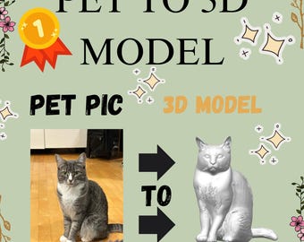 Niestandardowy model 3D zwierzaka ze zdjęcia (STL lub OBJ)