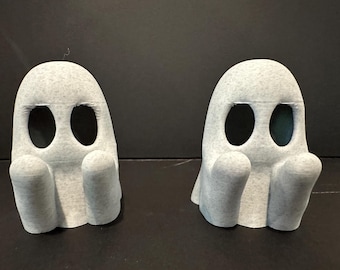 Figura de fantasma impresa en 3D: decoración minimalista de Halloween