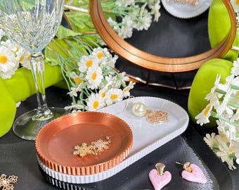 Bandeja para joyas impresa en 3D: organizador de tocador minimalista moderno